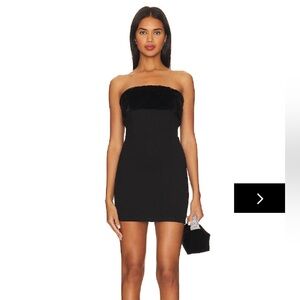 REVOLVE Black Strapless Mini Dress